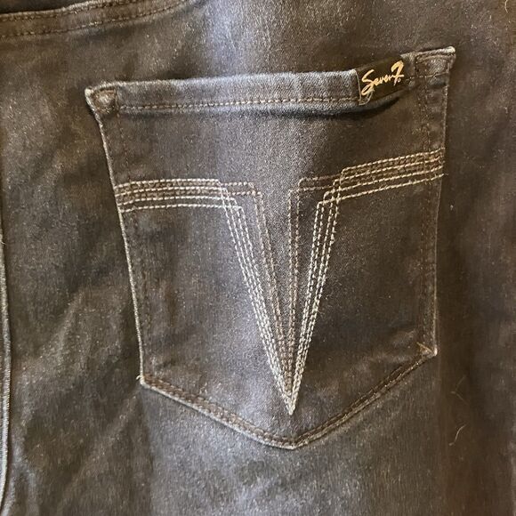 Seven7 Jeans Women's Size 14 Blue High Rise Skinny Crop Denim Ankle Dark Wash - Picture 7 of 16